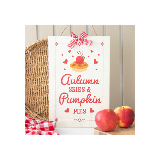 Autumn Skies & Pumpkin Pies Hanging Sign