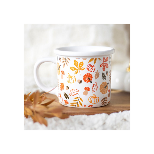 Autumn Leaves and Pumpkins Mug