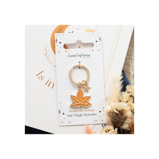 Autumn Magic Leaf Keyring